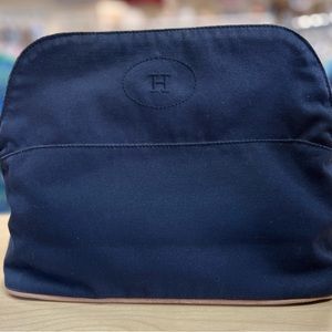 Hermes Paris Travel Bag, Trousse de Voyage GM, Navy